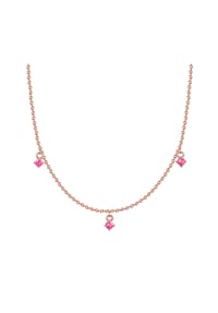 GLANZSTÜCKE MÜNCHEN - Damen Kette aus 925/- Sterling Silber in Roségold mit Turmalin - roségold