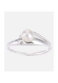 Diamant L'eternel - Ring, mit 0.01 ct Diamant, mit Zuchtperle, 375 Weißgold - white gold