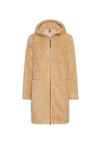 camel active - Teddy Mantel mit Kapuze - Cashmere
