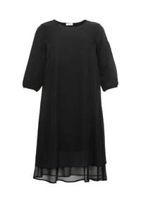 sheego - Chiffonkleid - schwarz