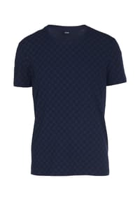 JOOP! - Herren T-Shirt mit Allover-Print - Leisure, Rundhals, Cotton Stretch - Blau
