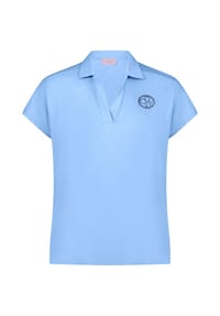 BETTY BARCLAY - Poloshirt mit Schmucksteinen - Azurine