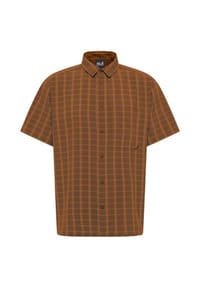Jack Wolfskin - Freizeithemd, Kurzarm, Kent-Kragen, für Herren - CHECK AUTUMN LEAVE