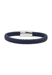 Adelia's Bold Style - Armband – Textilarmband aus Leder 20 cm - silber