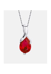 Diamant L'eternel - Kette mit Anhänger, mit Rubin, 375 Weißgold - white gold
