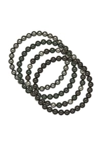 Rafaela Donata - Damen Set (Armband 4er) aus Muschelkernperle in Grau/Schwarz mit Muschelkernperle - grau/schwarz