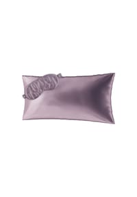 AILORIA - Seidenkissenbezug + Maske BEAUTY SLEEP SET (80x40) - anthrazit