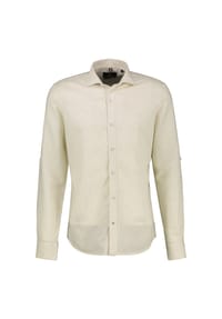 LERROS - Langarmhemd mit Haifischkragen, floral bedruckt - WHITE