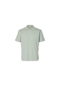 SELECTED - Poloshirt Slhcole Rib, Baumwolle, für Herren - 183645 AQUA GRAY