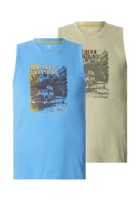 JAN VANDERSTORM - Doppelpack Tanktop KEROR - oliv