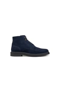 GEOX - Schnürstiefeletten, Leder, Reißverschluss, für Herren - NAVY