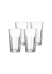 LEONARDO Longdrinkgläser Rock 540 ml 4er Set transparent - ROCK - transparent