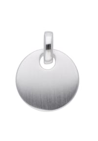 Adelia's - Damen Silber Schmuck 925 Silber Gravurplatte Anhänger Ø 16,4 mm - silber