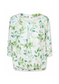 Witt - Georgette-Bluse - weiß-eucalyptus-bedruckt
