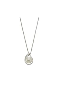 zeeme PEARLS - Halskette 925/- Sterling Silber 1 Perle - weiß