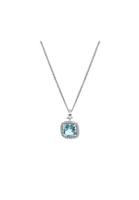 fascination by Ellen K. - Halskette 375/- Gold 1 Blautopas beh. 2,30ct. - weiß