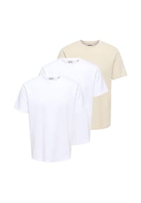 ONLY & SONS - T-Shirt 3er Pack Caspian - Schwarz