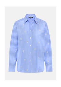 olsen - Bluse mit dekorativem Streifendruck - Sky Blue