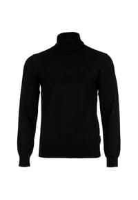 ARMANI EXCHANGE - Herren Rollkragenpullover - Feinstrick, Schurwolle, Logo, einfarbig - Blau