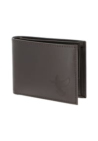 oxmox® Leather - Leather Geldbörse RFID Schutz Leder 11 cm - braun-circle bloom