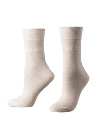 TOM TAILOR - Socken, 3er-Pack, Logo-Schriftzug, für Damen - 285 SUMMER GREY