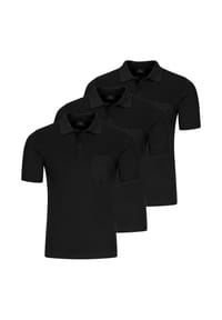 RAGMAN - Poloshirt 3er Pack Basic - Anthrazit
