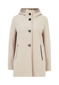 GIL BRET - Wolljacke mit Kapuze - Light Grey Melange