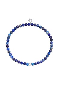 GLANZSTÜCKE MÜNCHEN - Armband Edelstahl Lapislazuli blau - silber