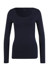 mey - Unterhemd Cotton Pure, Langarm, für Damen - 408 NIGHT BLUE
