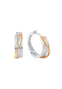zeeme BASIC - Ohrringe 925/- Sterling Silber 34 Zirkonia - rosa