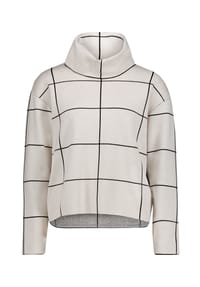 BETTY BARCLAY - Strickpullover mit Kragen - Patch Beige/Black