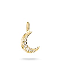 Thomas Sabo - Anhänger Mond mit weißem Zirkonia - gelbgoldfarben, weiß