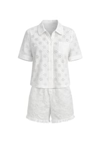 POLO RALPH LAUREN - Pyjama Cotton Eyelet - white cloud