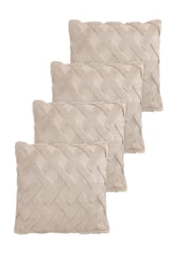 Aspero® - 4er Set Kissenbezüge Sofia - Braun