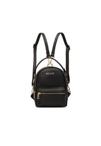Kazar - Kleiner schwarzer Rucksack 2in1 - Schwarz