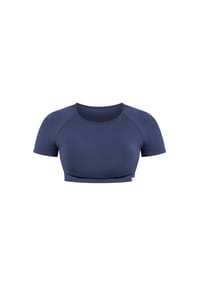 SMILODOX - Crop Shirt Soheli - Blau