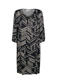 Alba Moda - Kleid mit grafischem Druck - schwarz
