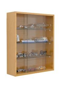 VCM. - Glasvitrine hängend | Vitrine Glas mit ESG-Sicherheitsglas | Maße ca. H. 60 x B. 50 x T. 15 cm | Hängevitrine Glas | Modern und platzsparend | Glas Vitrinenschrank -  Drivalo M - 