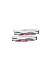 MEPAL Aufschnittdosen Modula 550 ml 2er Set transparent - MODULA - transparent