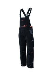 HERO BY JOHN MEDOOX® - EDMONTON PRO WORKWEAR Herren Arbeits-Cargo-Latzhose lang - black