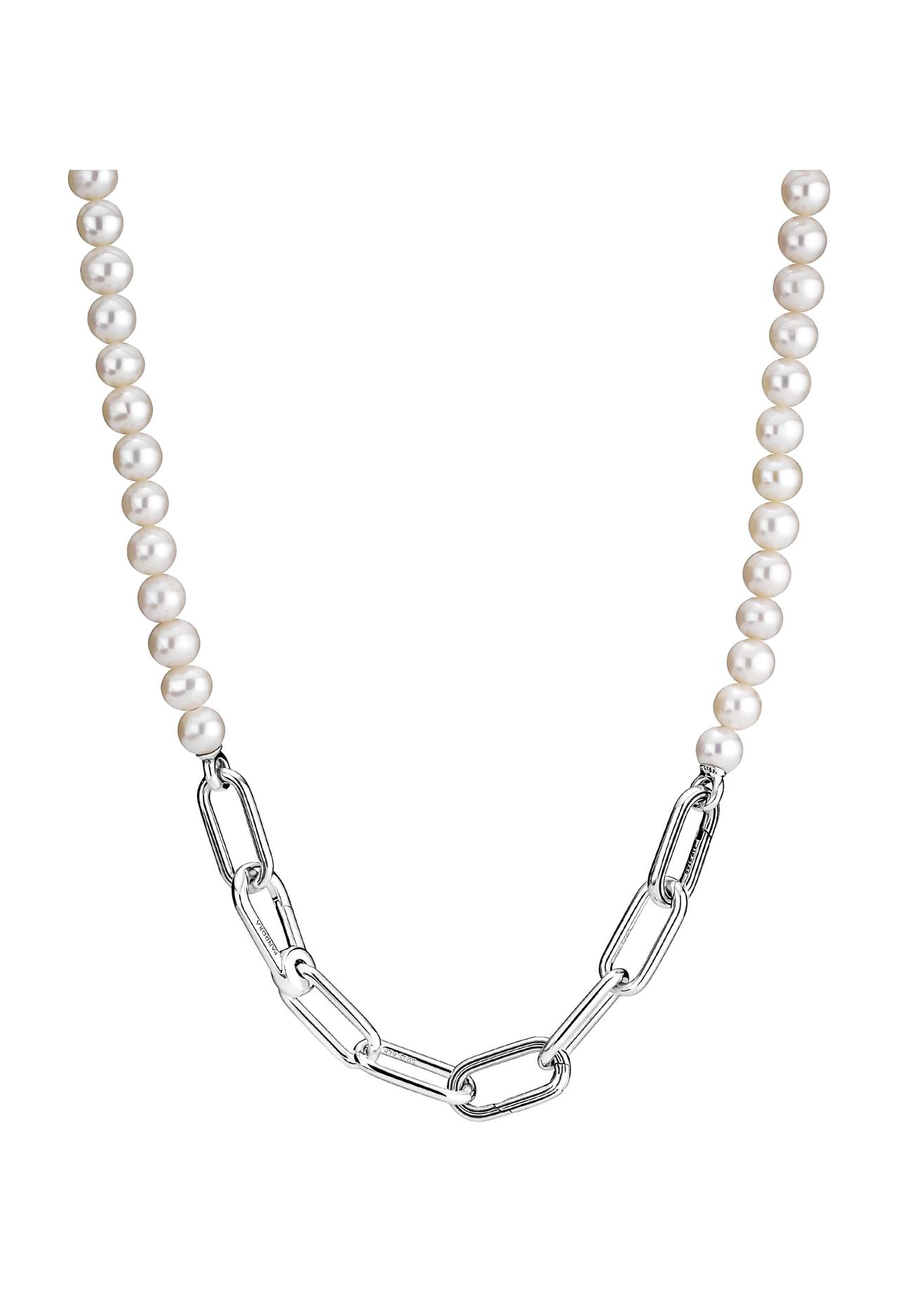 PANDORA PANDORA ME Damen Perlenkette, 925er Silber mit Süßwasser  