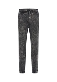 RUSTY NEAL® - Sweathose mit verwaschenem Muster - Anthrazit