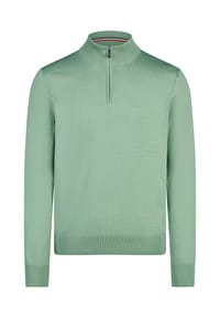HECHTER PARIS - Strickpullover Classic mit Stehkragen und Front-Reißverschluss - Schwarz