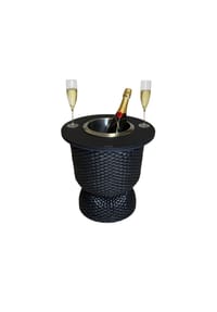 COOTAB COOLER TABLE - Beistelltisch mit Edelstahl-Kühler Paris 43 cm - Champagner