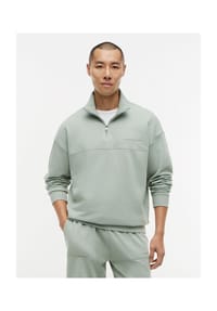 TOMMY HILFIGER - Loungewear-Oberteil Everyday Ess-L, Troyer, für Herren - PM3  GREY