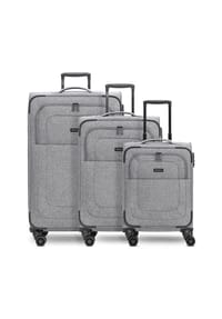 REDOLZ - Essentials 12 Essentials 12 THREE SET 4 Rollen Kofferset 3-teilig mit Dehnfalte - black2