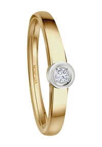 MONCARA Damen Ring, 375er Gelbgold mit 1 Diamant, ca. 0,04 Karat Bild 1