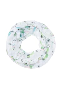 Seasons of April - Schal Loop Nala Weicher, dünner & leichter Damen Loop mit Hunde Muster - Weiß Blau