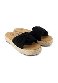 TOMS - Pantoletten, Flecht-Optik, für Damen - 001 BLACK
