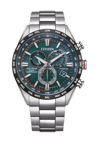 CITIZEN® - RADIO CONTROLLED Herren Chronograph - SILBER/BLAU